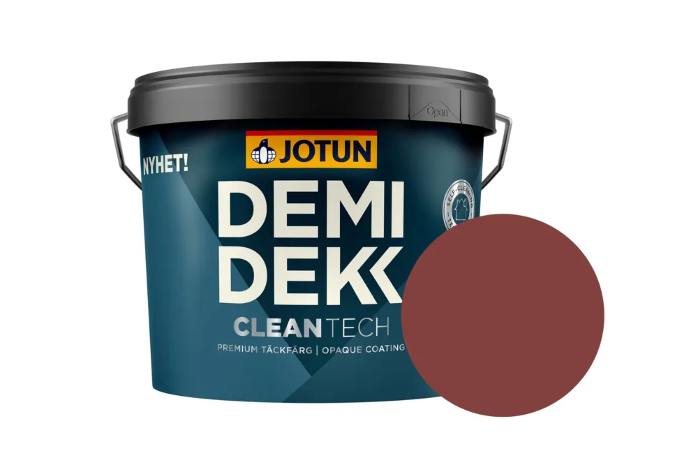 Snelle Levering Jotun Demidekk Cleantech Beits – Dekkend Zijdeglans – Vestlandsrød - 10 l