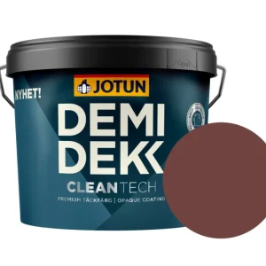 Beperkte Voorraad Jotun Demidekk Cleantech Beits – Dekkend Zijdeglans – Husmansrød - 10 l