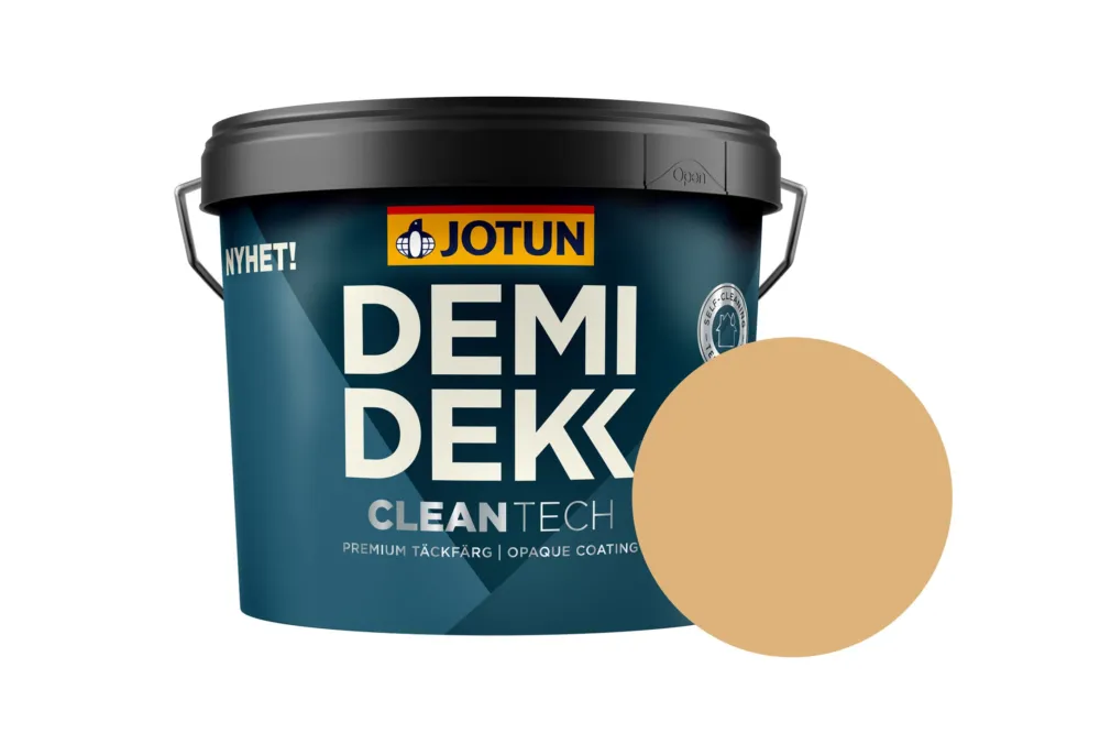Beperkte Voorraad Jotun Demidekk Cleantech Beits – Dekkend Zijdeglans – Skagengul - 10 l