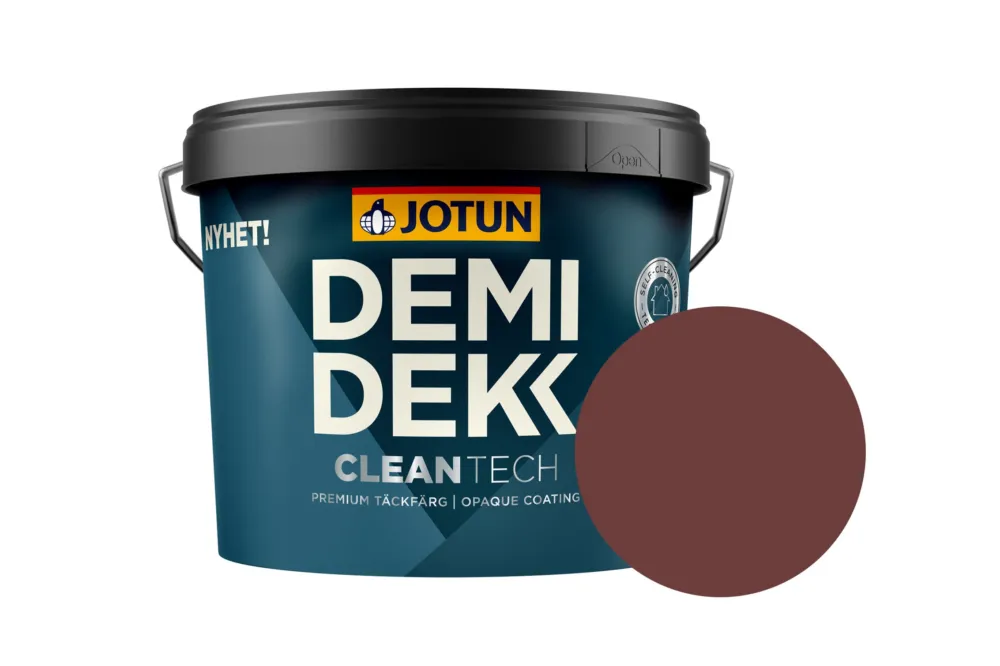 Direct Beschikbaar Jotun Demidekk Cleantech Beits – Dekkend Zijdeglans – Mørk Rubi - 3 l