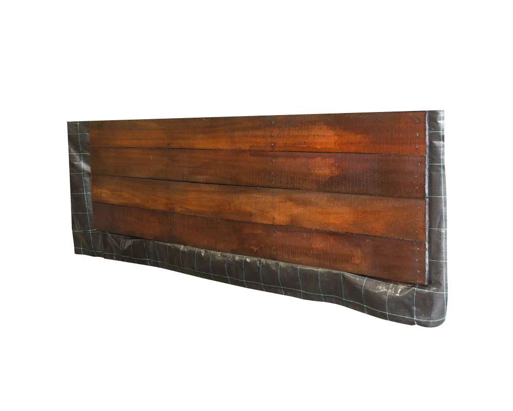 Dagaanbieding Beschoeiing-schot Hardhout / Keerwand 2,5 meter breed in diverse hoogtes - 120 cm