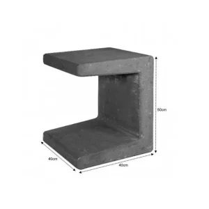 Rechtstreeks Van De Fabrikant U Element Beton 40x40x50cm Zwart - Gardenlux