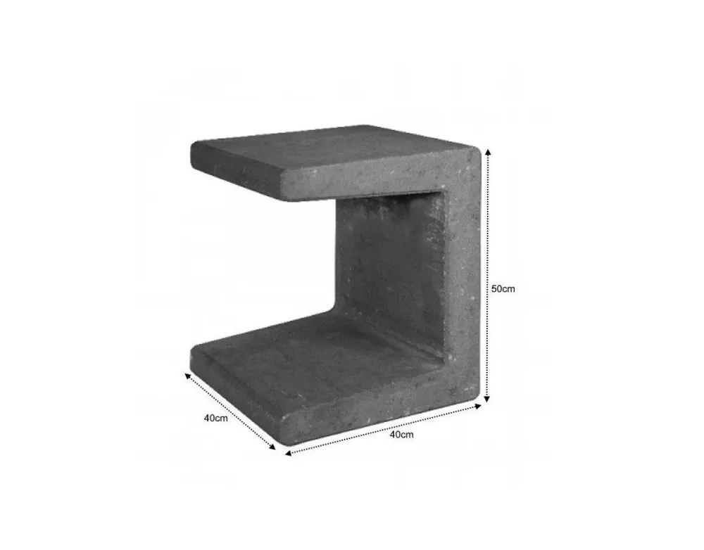 Rechtstreeks Van De Fabrikant U Element Beton 40x40x50cm Zwart - Gardenlux