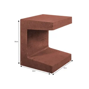 Betaalbaar U Element Beton 40x40x50cm Corten - Gardenlux