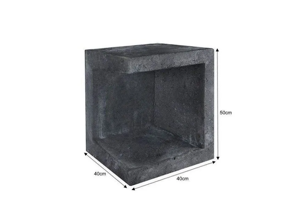 Laatste Versie U Element Hoek Beton 40x40x50cm Zwart - Gardenlux