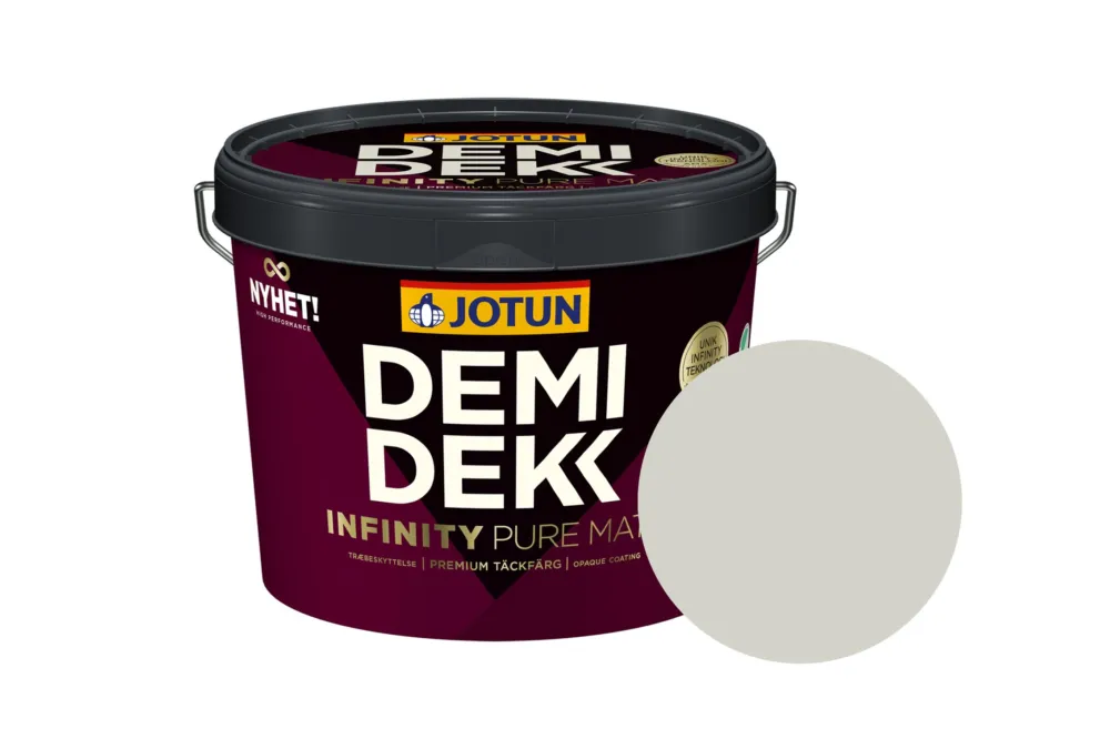 Must-Have Jotun Demidekk Infinity Pure Matt Beits – Dekkend Mat - Lys Antikkgra - 3 l