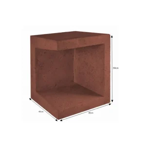 U Element Hoek Beton 40x40x50cm Corten - Gardenlux Populair