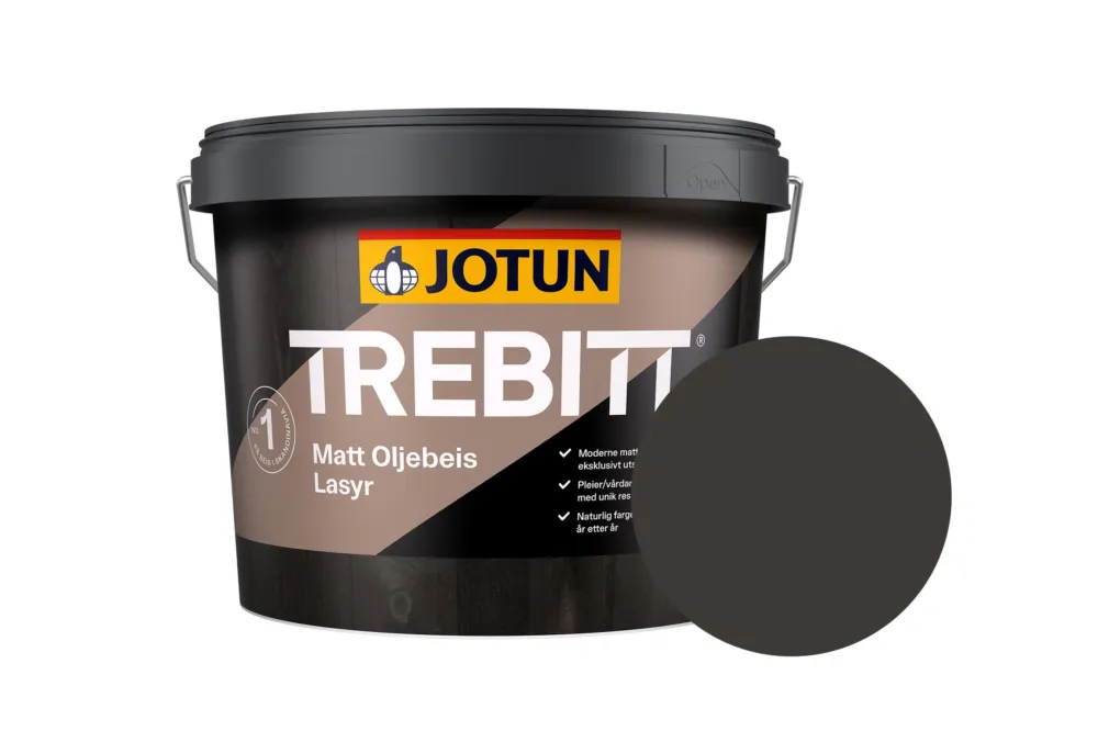 Direct Verzonden Jotun Trebitt Oljebeis Beits – Transparant Mat – Seterbrun - 10 l