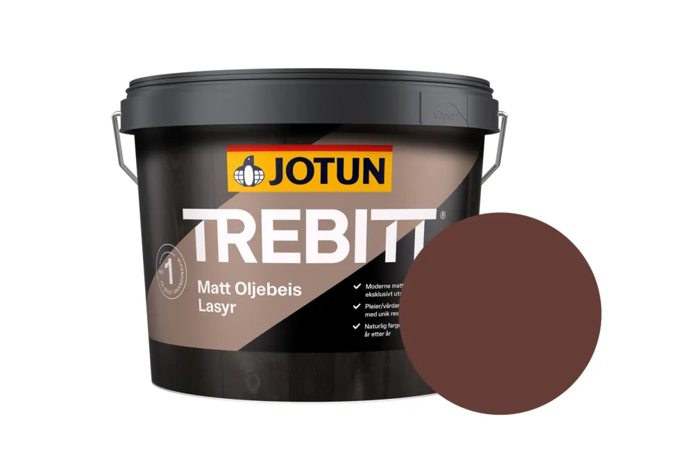 Jotun Trebitt Oljebeis Beits – Transparant Mat – Kastanje - 10 l Lage Prijs