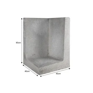 L Element Hoek 40x40x60cm Grijs Gardenlux Snelle Levering