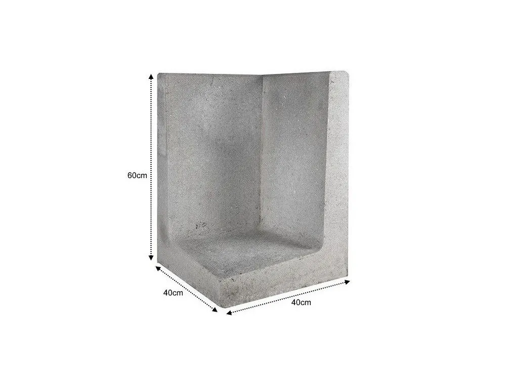 L Element Hoek 40x40x60cm Grijs Gardenlux Snelle Levering