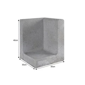 L Element Hoek Beton 30x30x40cm Grijs Gardenlux Snelle Levering