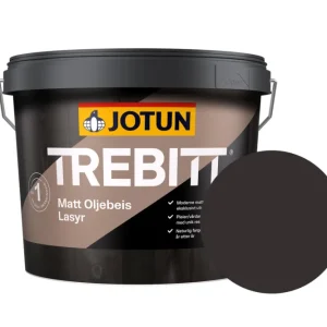 Laatste Versie Jotun Trebitt Oljebeis Beits – Transparant Mat – Sort - 10 l