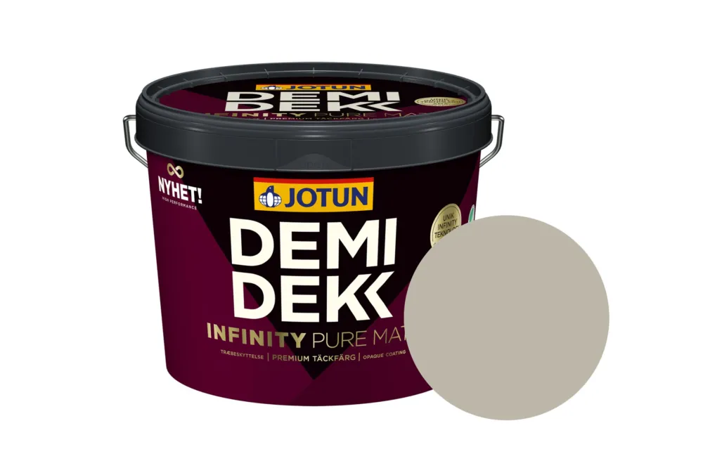 Voordeelprijs Jotun Demidekk Infinity Pure Matt Beits – Dekkend Mat - Balmy Grey - 3 l