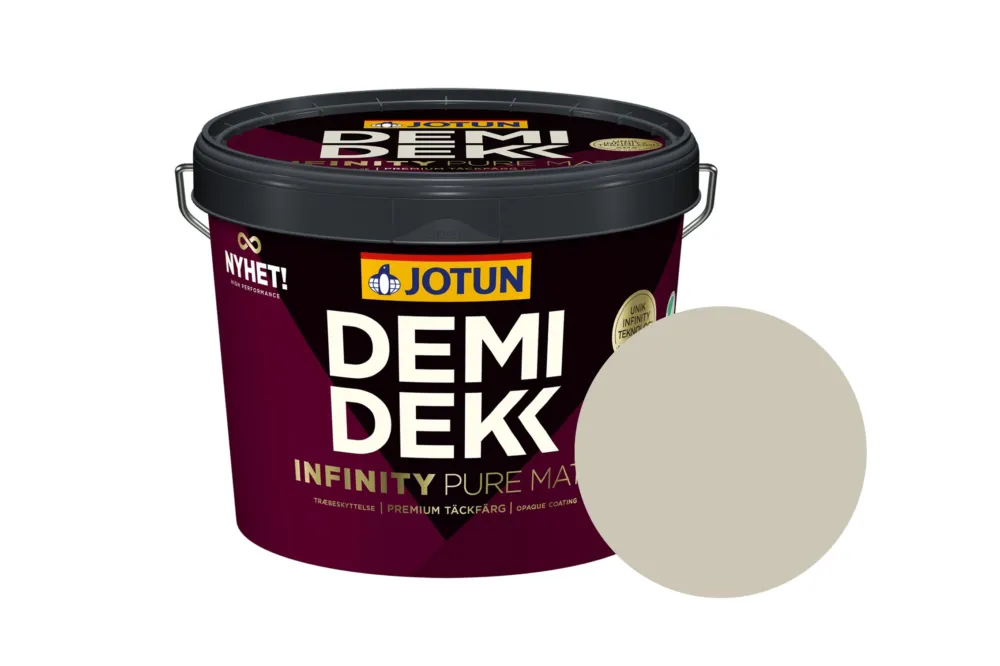 Tijdelijk Beschikbaar Jotun Demidekk Infinity Pure Matt Beits – Dekkend Mat - Blek Sand - 10 l
