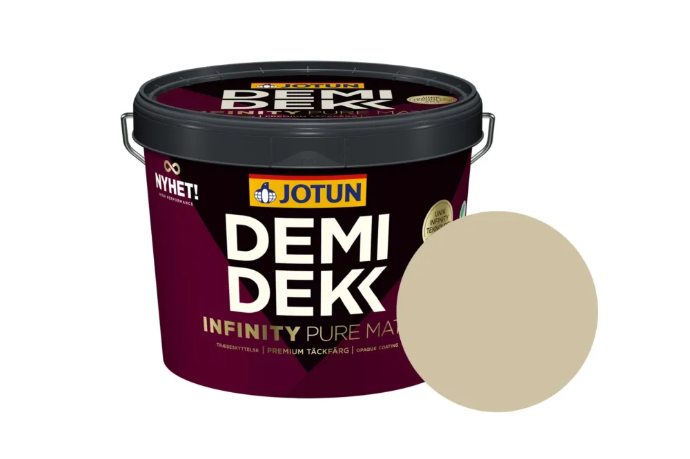Jotun Demidekk Infinity Pure Matt Beits – Dekkend Mat - Sanddyne - 10 l Bestel Nu