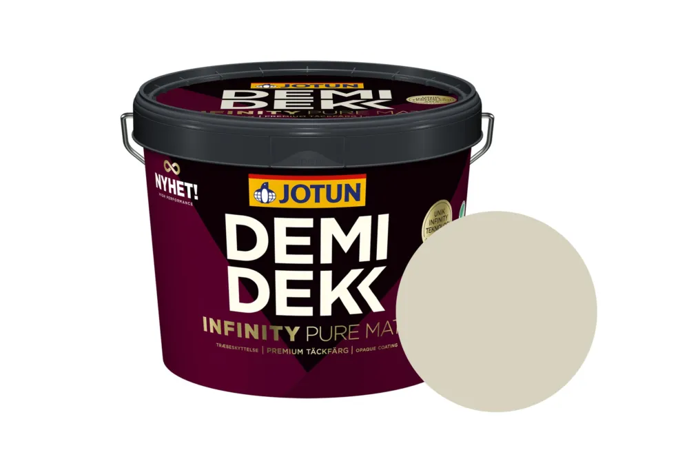 Alleen Vandaag Jotun Demidekk Infinity Pure Matt Beits – Dekkend Mat - Demihvit - 10 l