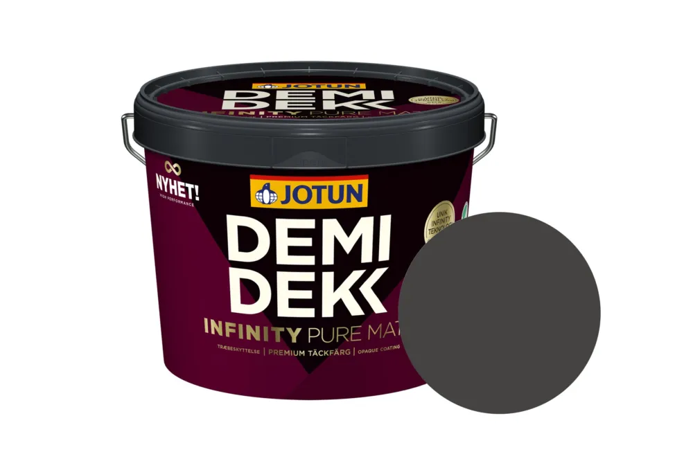 Betaalbaar Jotun Demidekk Infinity Pure Matt Beits – Dekkend Mat - Brunsvart - 10 l