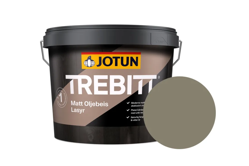 Jotun Trebitt Oljebeis Beits – Transparant Mat – Skigardsgra - 10 l Direct Verzonden