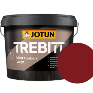 Jotun Trebitt Oljebeis Beits – Transparant Mat – Telemarksrød - 10 l Lage Kosten