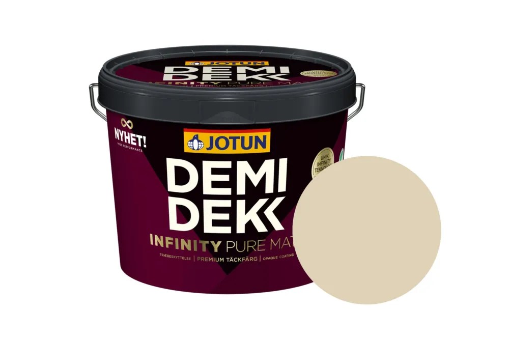 Exclusieve Aanbieding Jotun Demidekk Infinity Pure Matt Beits – Dekkend Mat - Gentle Yellow - 3 l