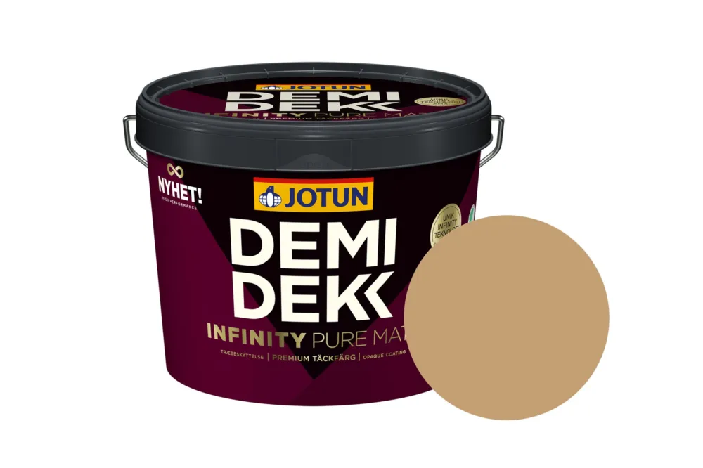 Dagaanbieding Jotun Demidekk Infinity Pure Matt Beits – Dekkend Mat - Muted Yellow - 3 l