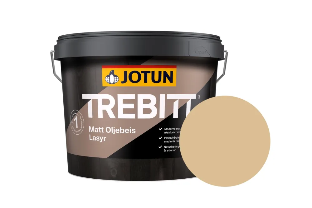 Jotun Trebitt Oljebeis Beits – Transparant Mat – Touch Of Oak - 10 l Superprijs