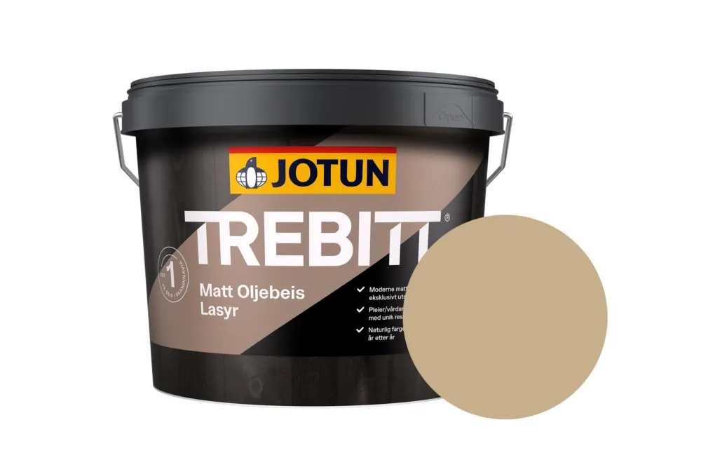 Jotun Trebitt Oljebeis Beits – Transparant Mat – Naturlig Eldet - 10 l Koopje