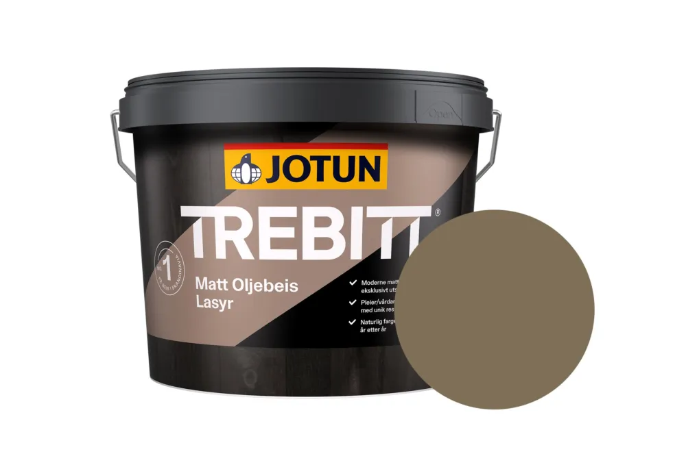 Bestel Nu Jotun Trebitt Oljebeis Beits – Transparant Mat – Eldet Gra - 10 l