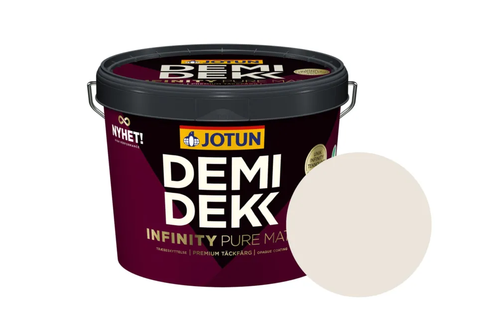 Premium Jotun Demidekk Infinity Pure Matt Beits – Dekkend Mat - Lys Antikk - 10 l