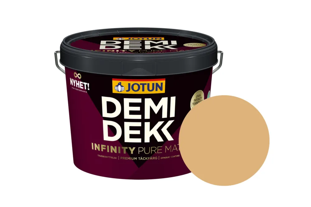 Veilige Betaling Jotun Demidekk Infinity Pure Matt Beits – Dekkend Mat - Skagengul - 10 l
