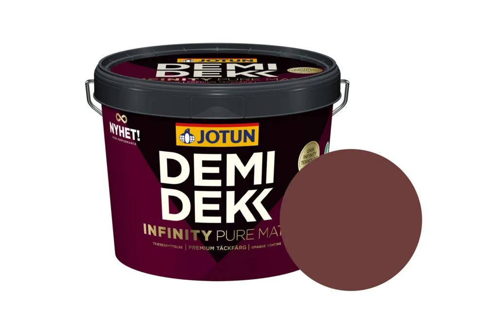 Voordeelprijs Jotun Demidekk Infinity Pure Matt Beits – Dekkend Mat - Mørk Rubin - 10 l