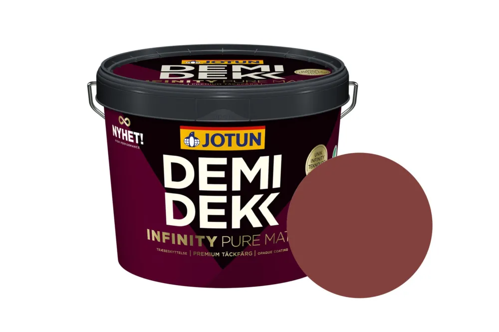 Exclusieve Aanbieding Jotun Demidekk Infinity Pure Matt Beits – Dekkend Mat - Vestlandsrød - 3 l