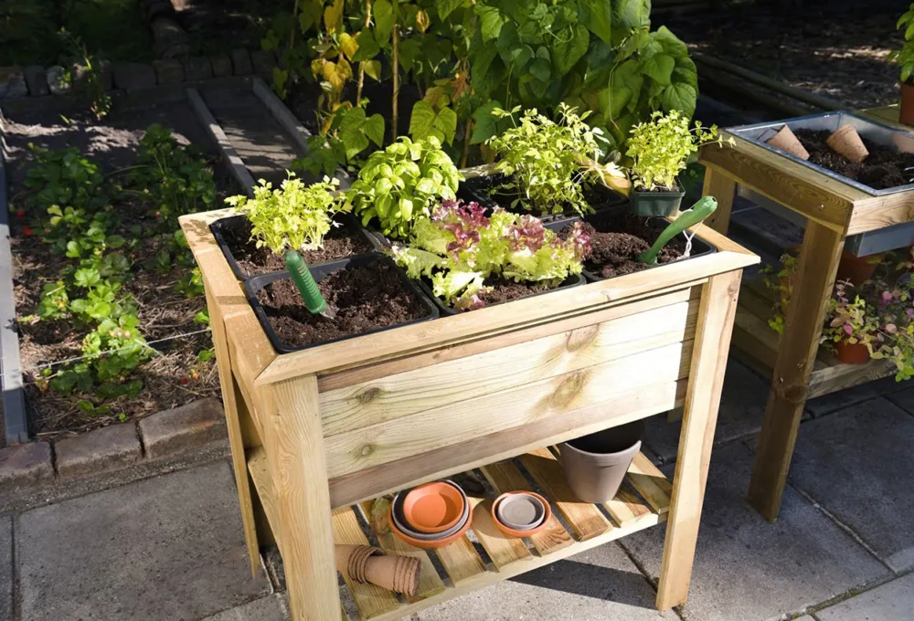 Finale Uitverkoop Verhoogde Moestuintafel Grenen Geimpregneerd 85 x 60 x 82 cm