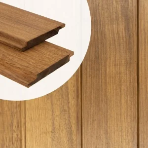 Channelsiding Gevelbekleding Thermisch Gemodificeerd Frake 1.8 x 14.4 cm Glad geschaafd - 395 cm Tijdelijk Beschikbaar