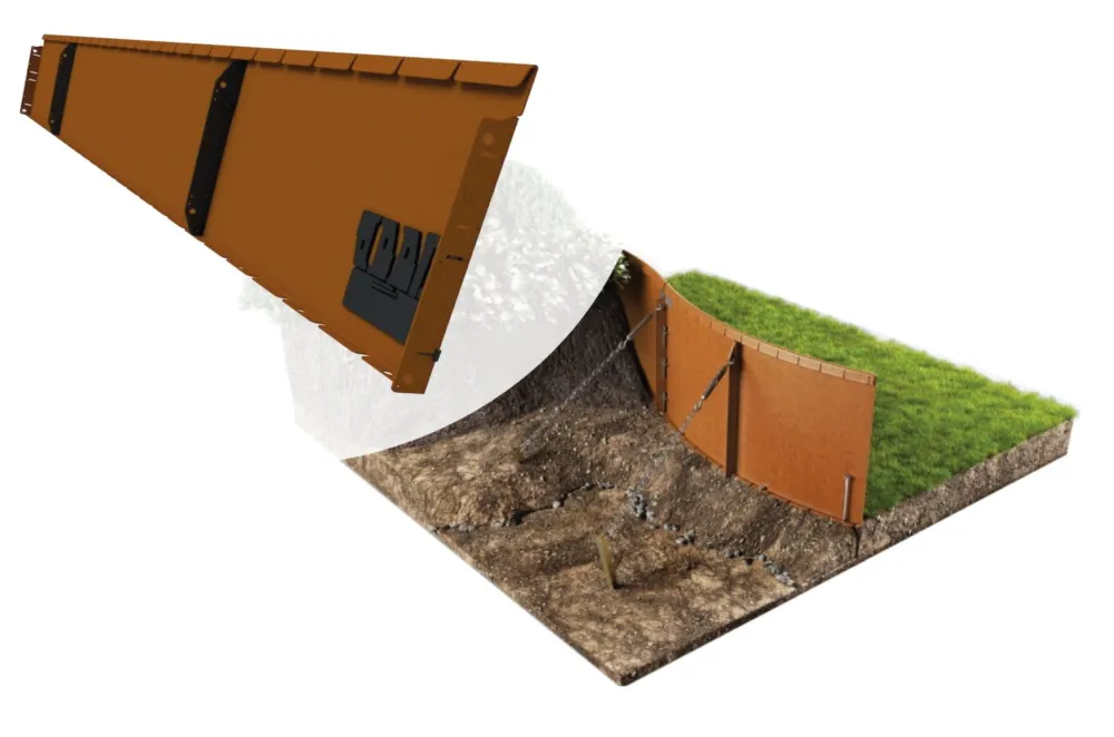 Straightcurve Flexline Borderrand Cortenstaal 56 x 216 cm Voordeelprijs