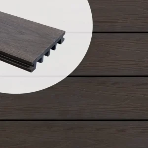 Uitverkoop Vlonderplank Composiet Timmdek The Rockies 2.3 x 14 cm Walnut - 230 cm