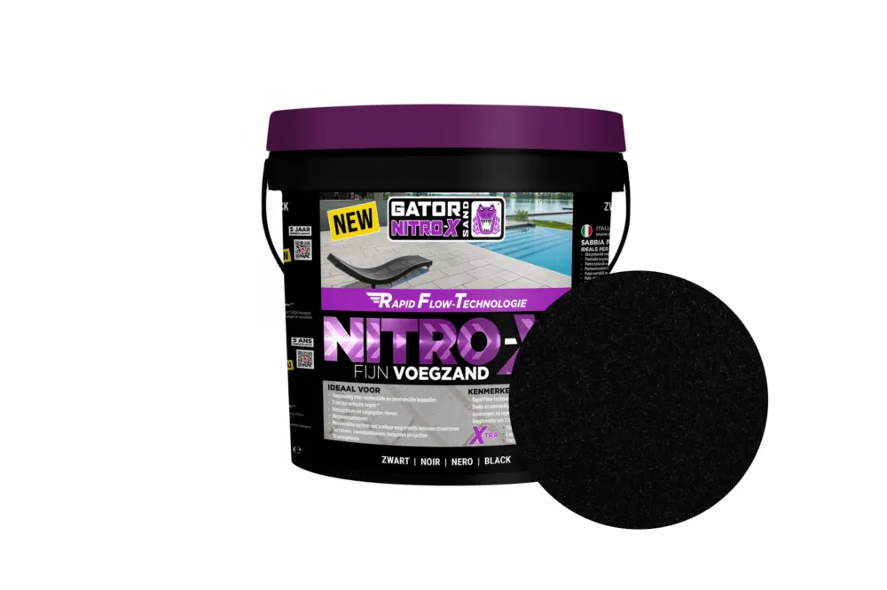 Hete Deal Fijn voegmortel Gator Nitro X Zwart 12,5 kg