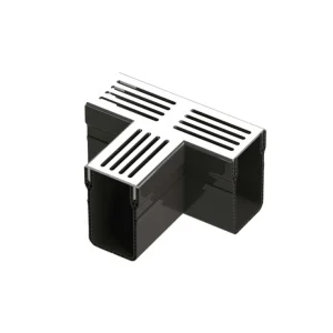 Garden Drain T-stuk Watergoot Aluminium 18,2x6,5x10,4cm - Per Stuk Nieuw