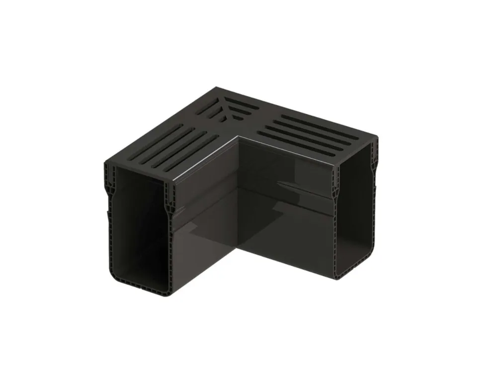 Nieuw Garden Drain Hoekstuk Watergoot 15x6,5x10cm Zwart - Per Stuk