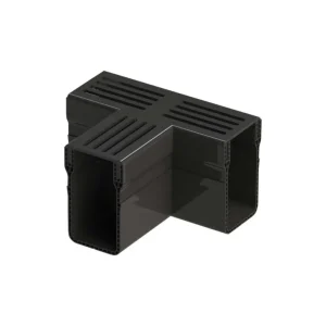 Superprijs Garden Drain T-stuk Watergoot Zwart 18,2x6,5x10,4cm - Per Stuk