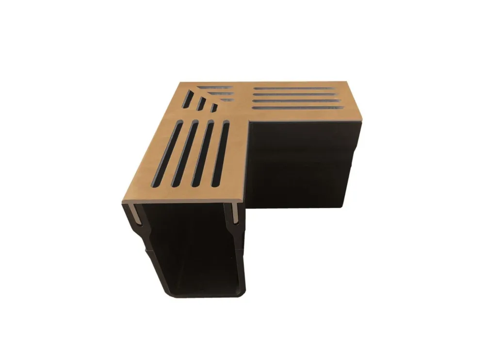 Garden Drain Hoekstuk Watergoot Cortenstaal 15x6,5x10cm - Per Stuk Shop Nu