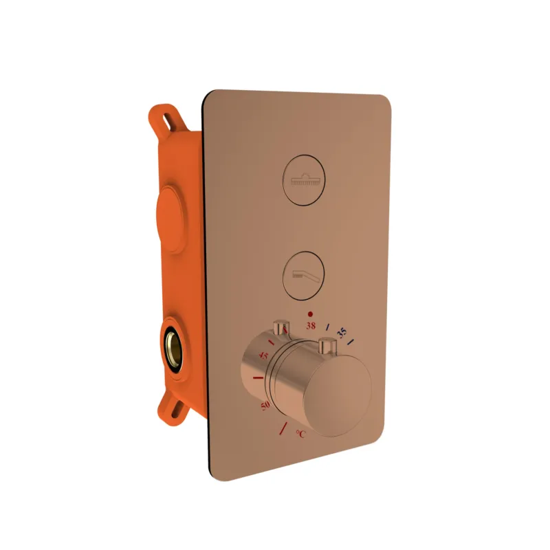 Inbouw Douchekraan Best Design Clic Dijon 2-weg Thermostaat PVD Brons Hete Deal