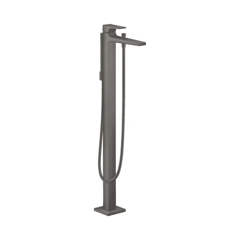 Badmengkraan Metropol HansGrohe Eengreeps Vloergemonteerd Geborsteld Zwart Chroom Populair