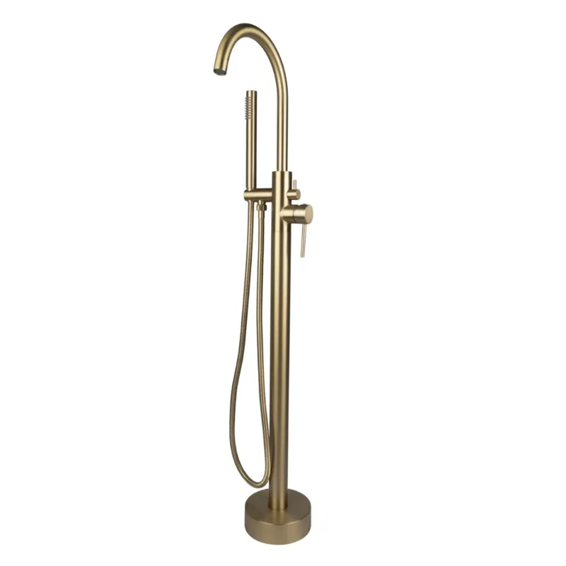 Beperkt Aanbod Vrijstaande Badkraan Aqua Splash Colorato 1 Hendel 111 Cm Geborsteld Goud
