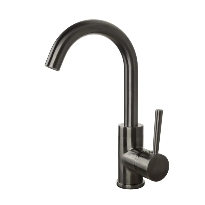 Wastafelmengkraan Aqua Splash Colorato Ensy Gebogen Uitloop Gunmetal Beperkt Aanbod