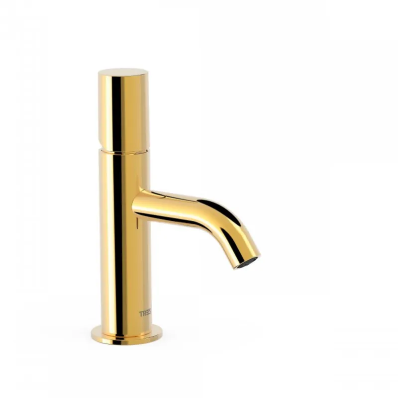 Wastafelmengkraan Tres Study Exclusive 19,5 cm 1-Knop Rond Goud Hoge Kwaliteit