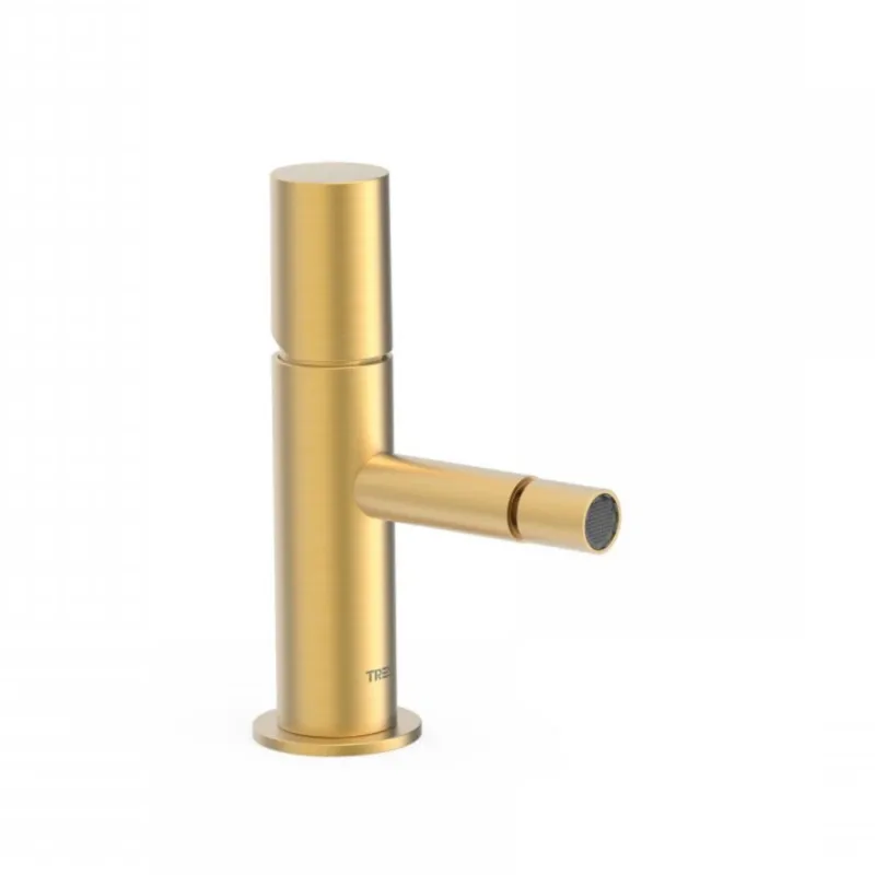 Bidetmengkraan Tres Study Exclusive 1-Knop Uitloop Recht 8 cm Rond Mat Goud Actieprijs
