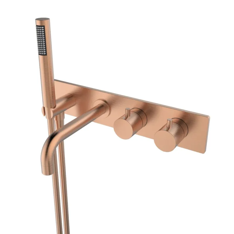 Badkraan Boss & Wessing Exclusive Thermostaat Inbouw 2-knops Geborsteld Koper Bestel Nu