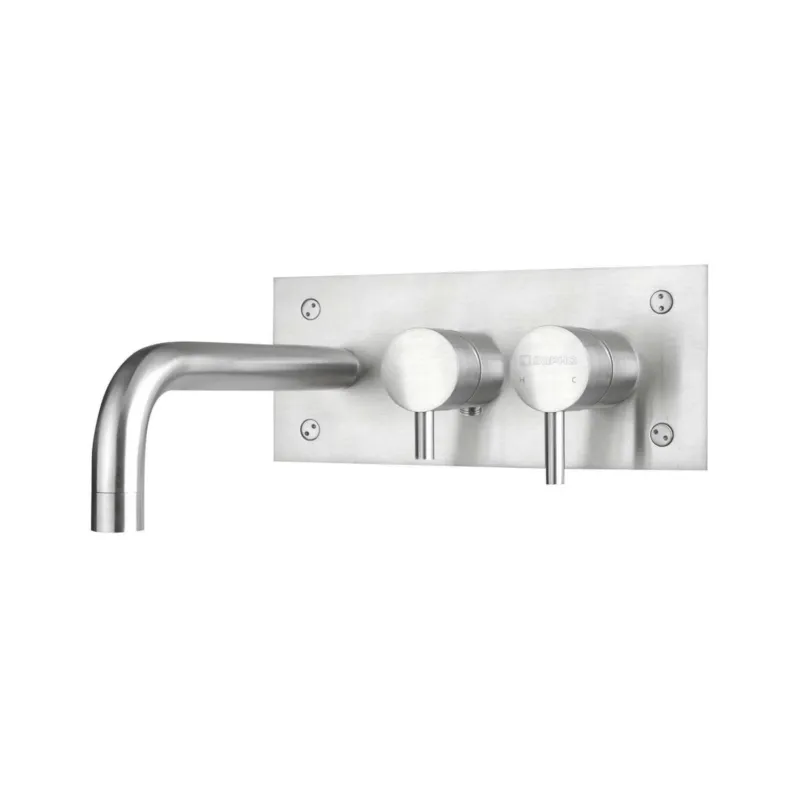 Hete Deal Badkraan Inbouw Sapho Minimal Mengkraan 2-knop 22.5 cm RVS